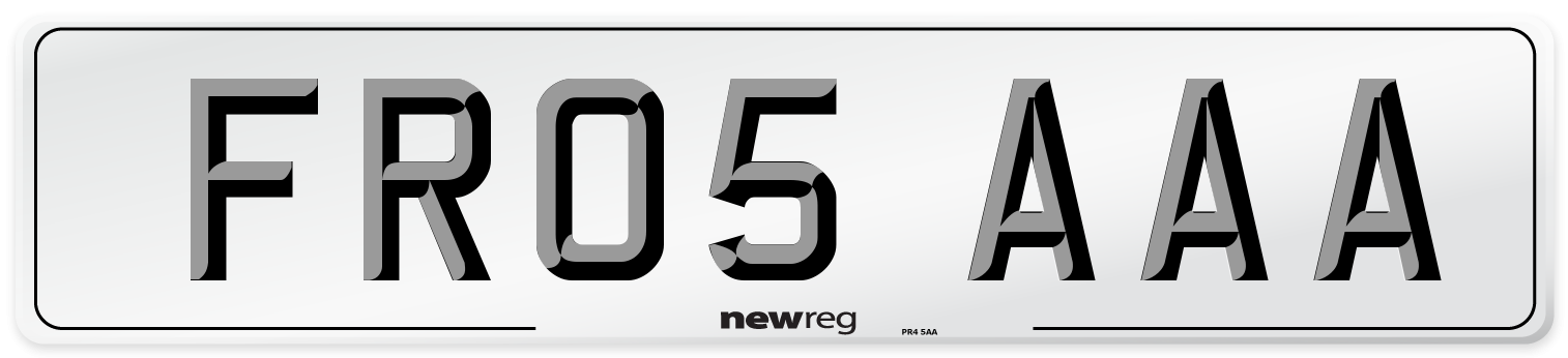 FR05 AAA Number Plate from New Reg